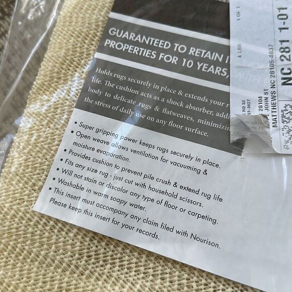 Nourison Non Slip Rug Pad 8x10 - Picture 3 of 4